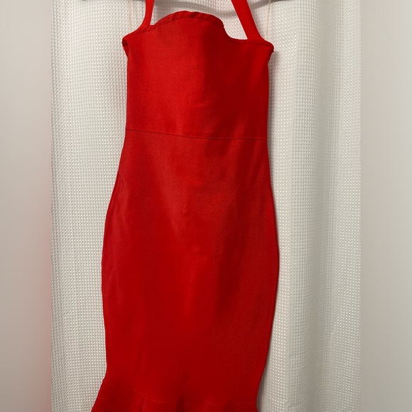 Red Bandage Mermaid Dress - Picture 6 of 10